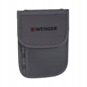 611878, saszetka na szyję podróżna na dokumenty z ochroną Rfid, Wenger