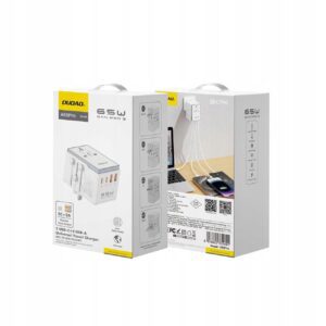 Adapter Podróżny Dudao A65Pro 65W Eu Us Jp Aus Uk 2X Usb-C 2X Usb-A
