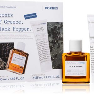 Korres Zestaw prezentowy Czarny Pieprz dla mężczyzn Woda toaletowa 50ml + Balsam po goleniu 125ml Korres Zestaw prezentowy Czarny Pieprz dla mężczyzn Woda toaletowa 50ml + Balsam po goleniu 125ml