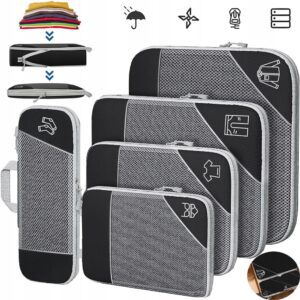 Organizery Kompresyjne Do Walizki Kostki Podróżne Do Pakowania Torby 6SZT Organizery Kompresyjne Do Walizki Kostki Podróżne Do Pakowania Torby 6SZT