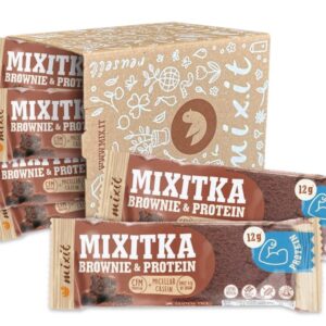 Proteinowe zdrowe przekąskiki BEZ GLUTENU - Brownie (9 szt.)