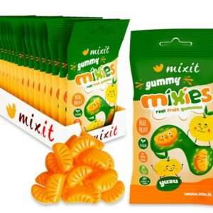 Owocowe Mixies - naturalne cukierki żelki o smaku Yuzu (20 szt.)