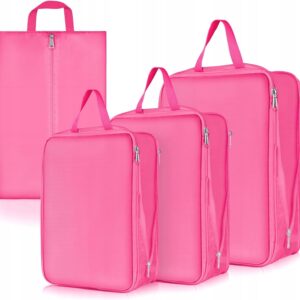 Organizer Torby kompresyjne do walizki Różowe 4 szt Wakacje
